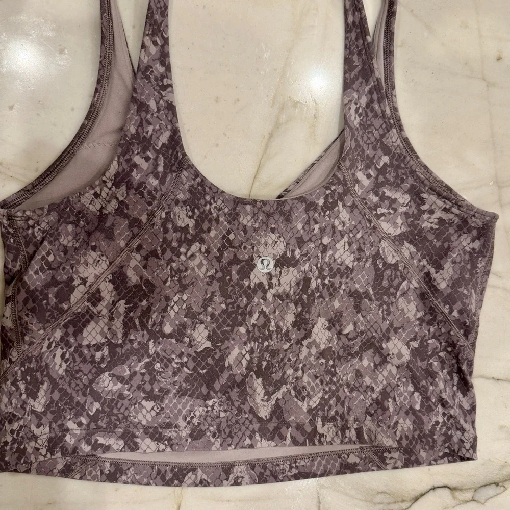 Lululemon Athletica Align Tank in Hideaway Camo  Lunar Rock size 10 (no pads)